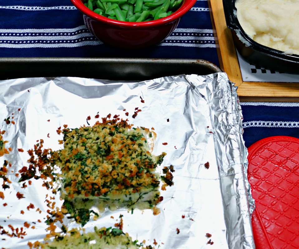 Herb Crusted Baked Halibut