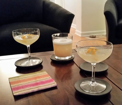 Giant Feller and Corpse Reviver cocktails 