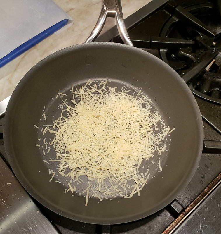 Eat Your Hearts Out - Parmesan cheese crisp, step 1