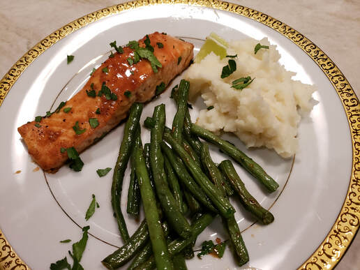 Miso-Maple Salmon with Green Beans
