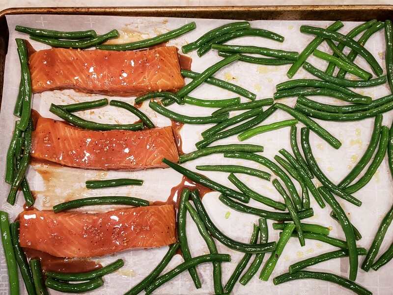 Maple-Miso Salmon with Green Beans