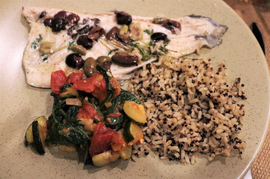 Baked Trout with Oranges, Olives, and Herbs