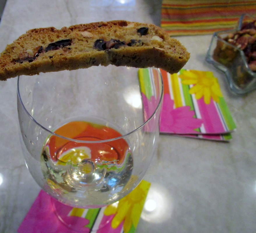 Wine and a Nosh - Salted Olive Crisps
