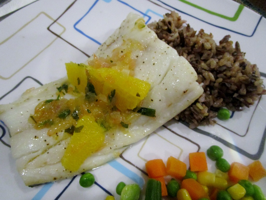 Roasted Cod with Citrus-Tarragon Sauce