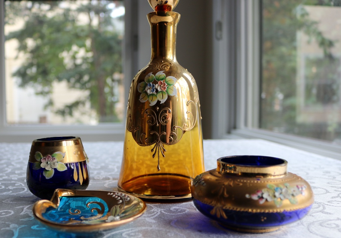 Bohemian Glass items from Entertaining Vintage