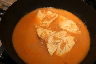 Thai Flavored Halibut with Coconut-Curry Broth