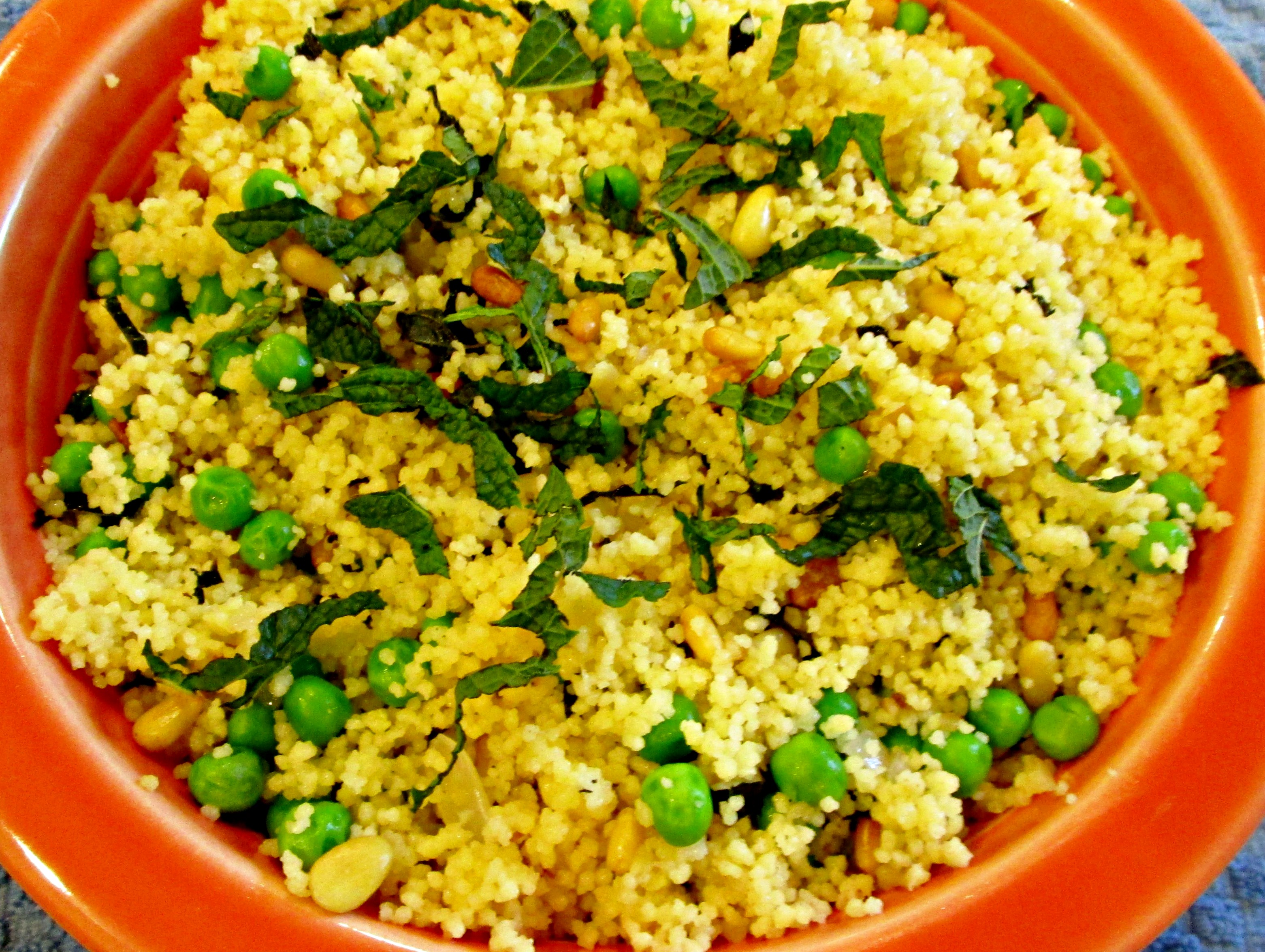 Toasted Couscous with Mint and Peas