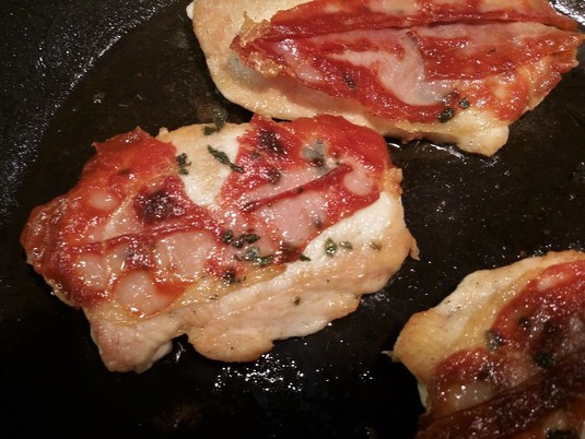 Cooking up some Chicken Saltimbocca