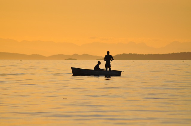 Fishing at Sunset British Columbia
