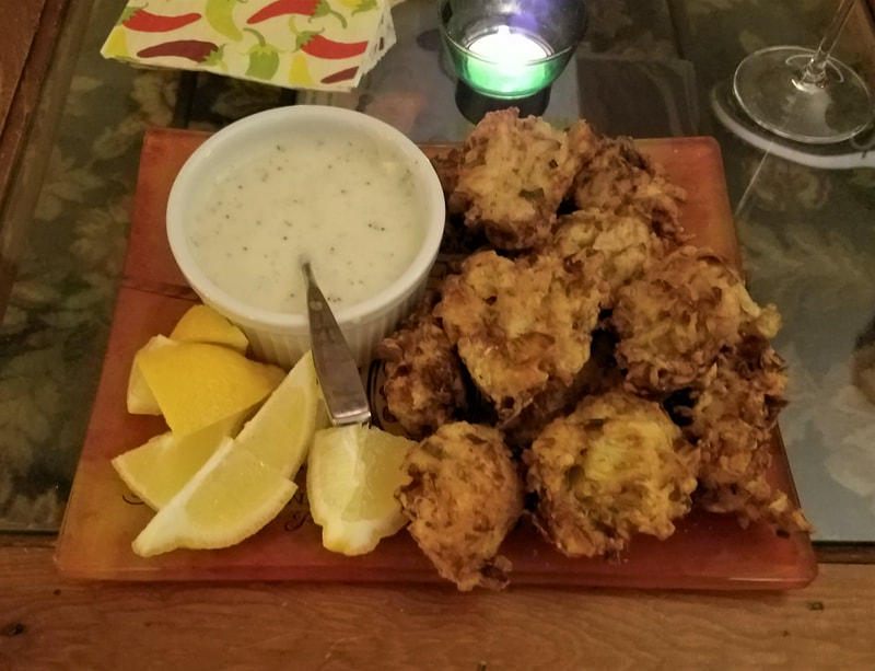 Eat Your Heart Out dinner - Artichoke fritters