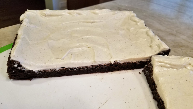 Gingerbread Brownies with Eggnog Frosting
