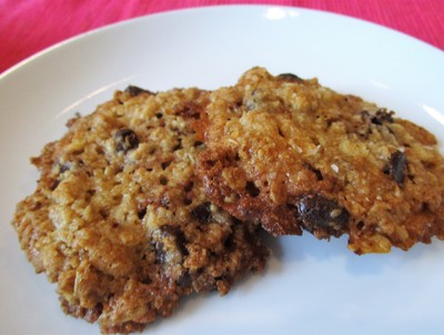 Gluten Free Oatmeal Chocolate Chip Cookies - Two for you, enjoy!