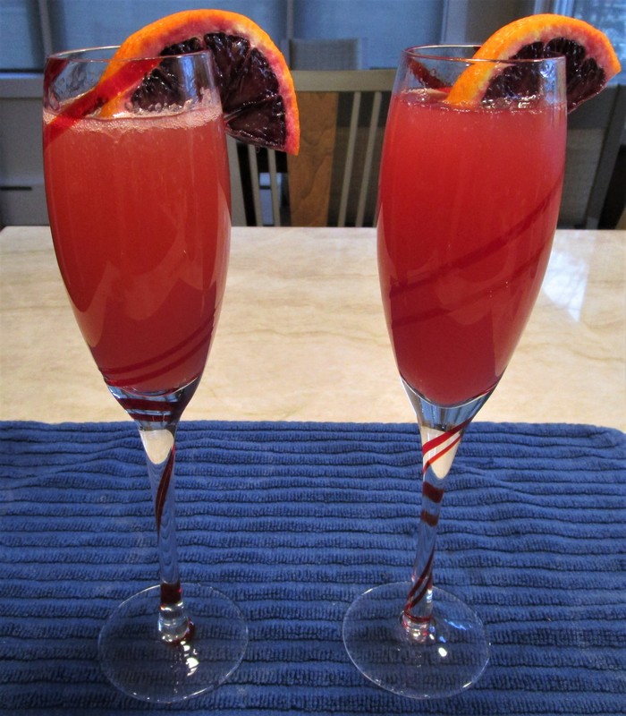 Blood Orange Champagne Cocktails