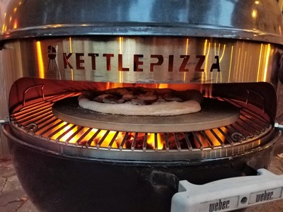 Neapolitan style pizza on the grill