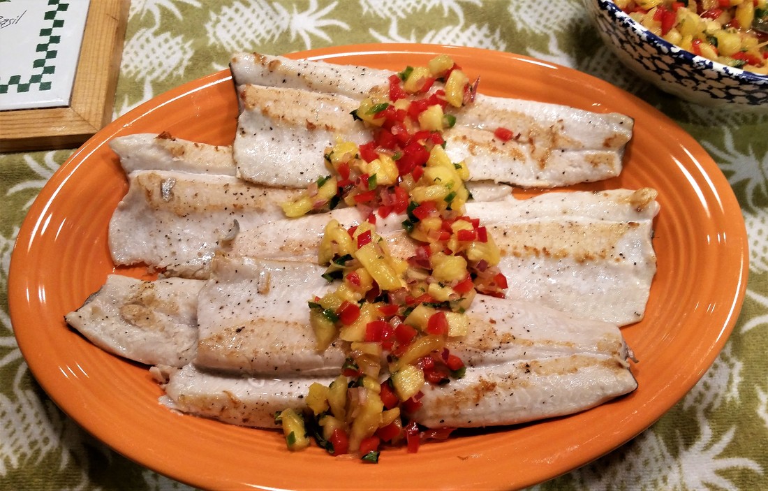 Pan Fried Rainbow Trout with Pineapple Salsa