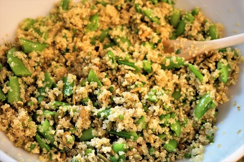 Quinoa Salad with Sugar Snap Peas and Chives
