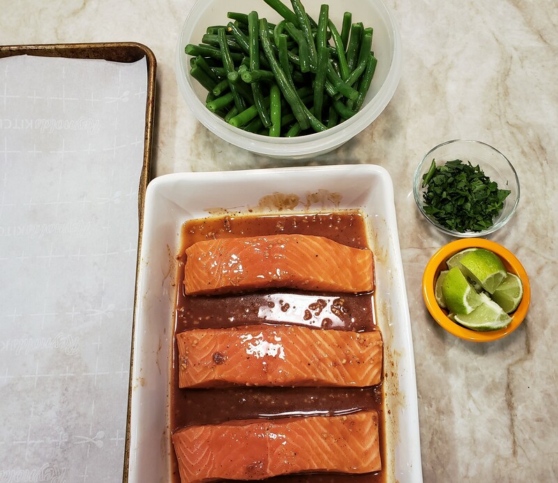 Maple-Miso Salmon with Green Beans