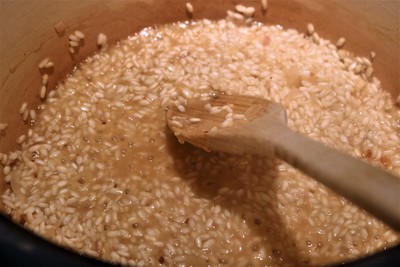Springtime Risotto - continue cooking the rice