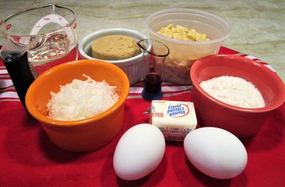 Topping ingredients for Macadamia Double-Decker Brownies