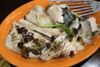 Baked Trout with Oranges, Olives, and Herbs