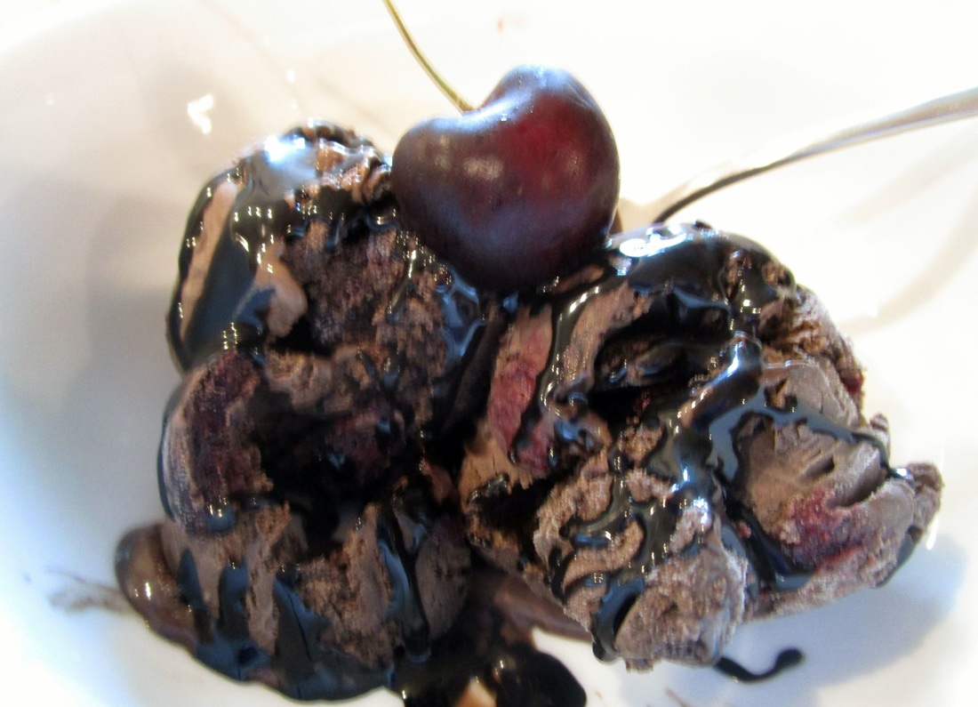 Chocolate-Cherry-Fudge Ripple Ice Cream