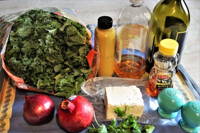 Winter Salad with Kale and Pomegranate - Ingredients