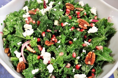 Winter Salad with Kale and Pomegranate